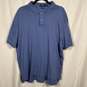 Polo Ralph Lauren Polo Shirt Mens Sz. XXL Light Blue Pima Soft Touch Golf Rugby‎